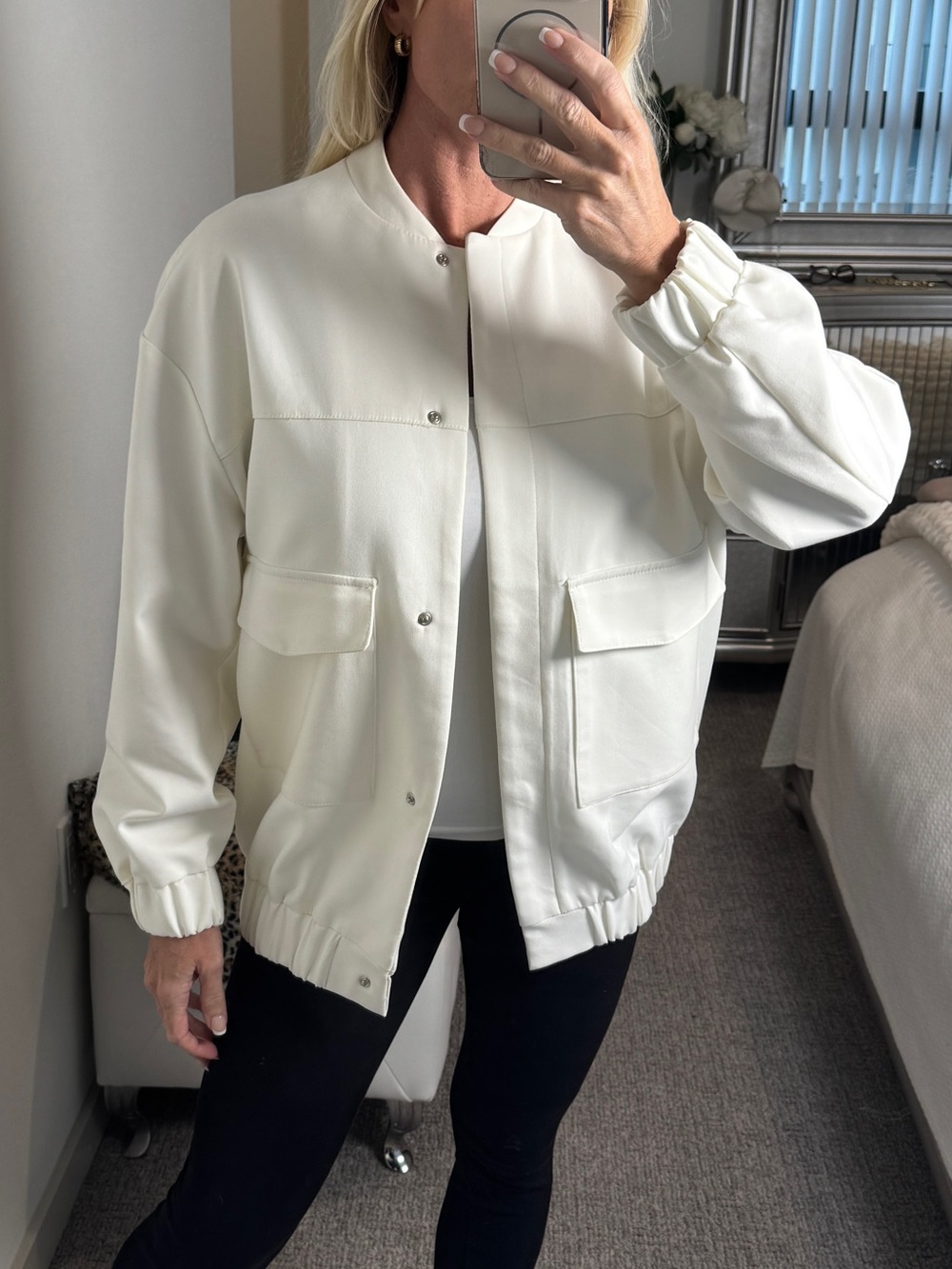 White Zara Utility Jacket Size Small